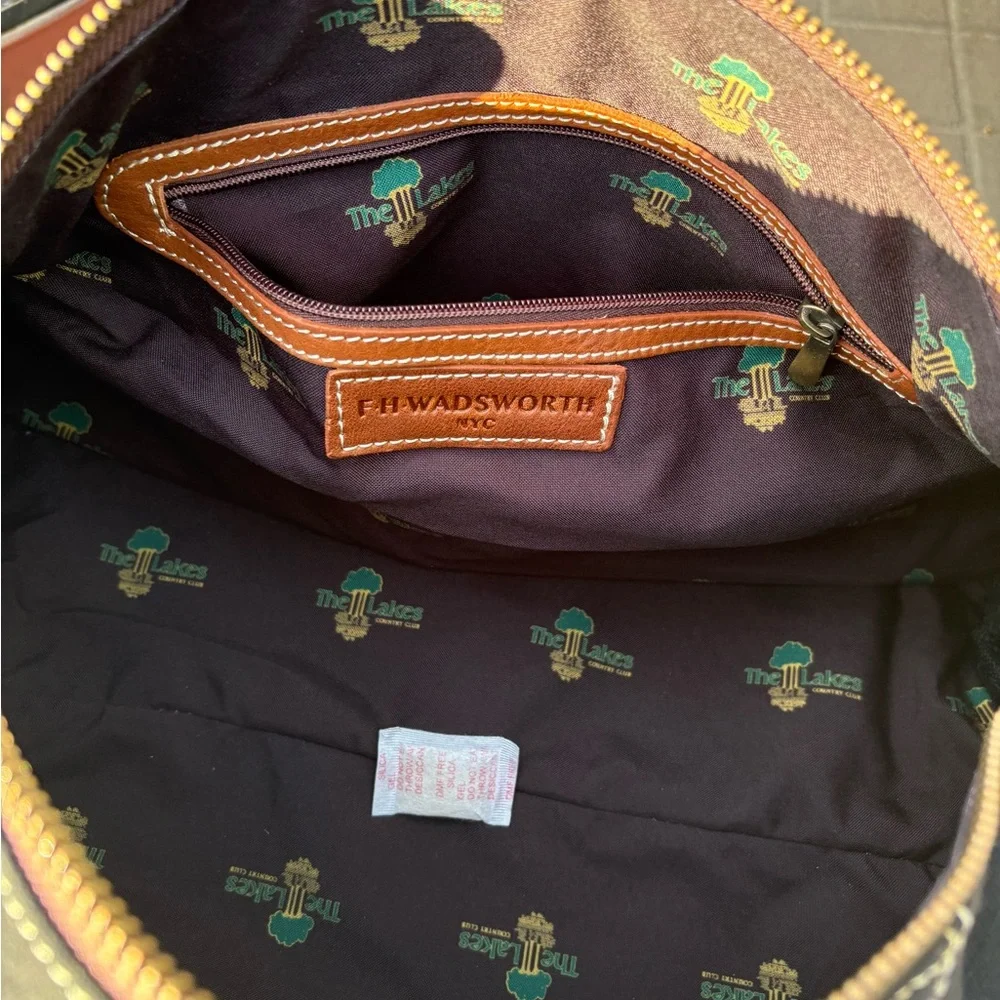 Black Canvas Leather Duffel Bag